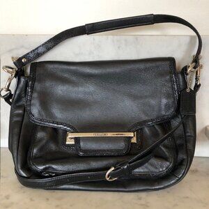 COACH Taylor Black Leather Marin Satchel Tote Shoulder Bag